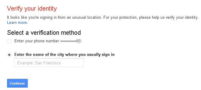 Confirm Location