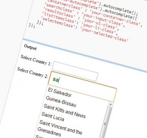 jquery autocomplete on GitHub