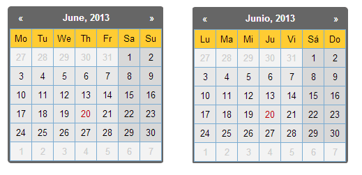 localised datepicker